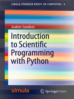cover image of Introduction to Scientific Programming with Python